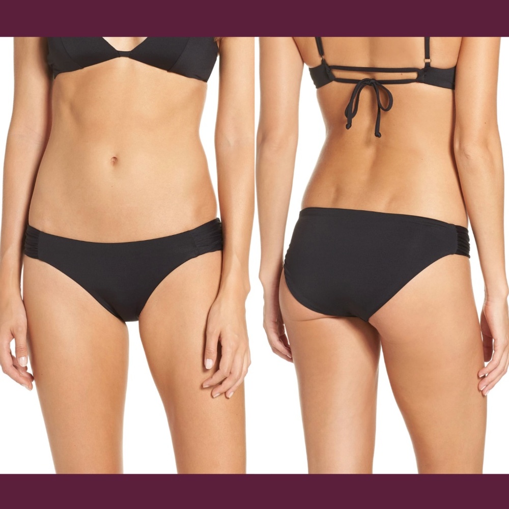 NEW $58 Becca Color Code Bikini Bottoms in Black‎ [SZ XL ]